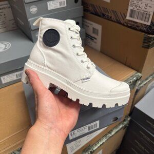 Palladium Pallabase Twill Leather SneakerBoots White S48 96907-116